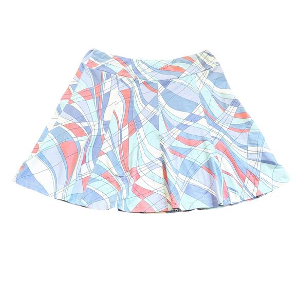 J. McLaughlin Catalina Cloth Tennis Swing Circle Skirt Geometric Design Small S - Picture 1 of 11